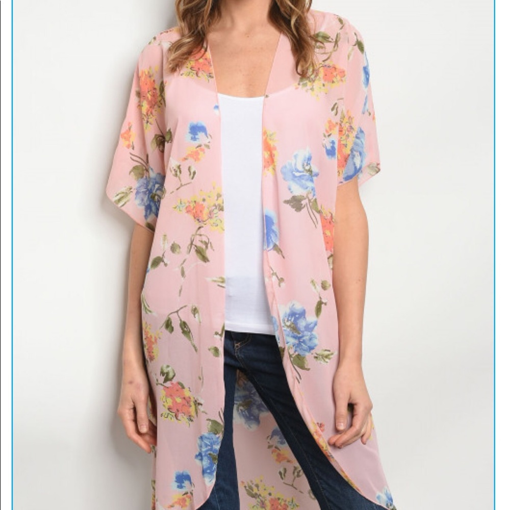Peach Floral Kimono